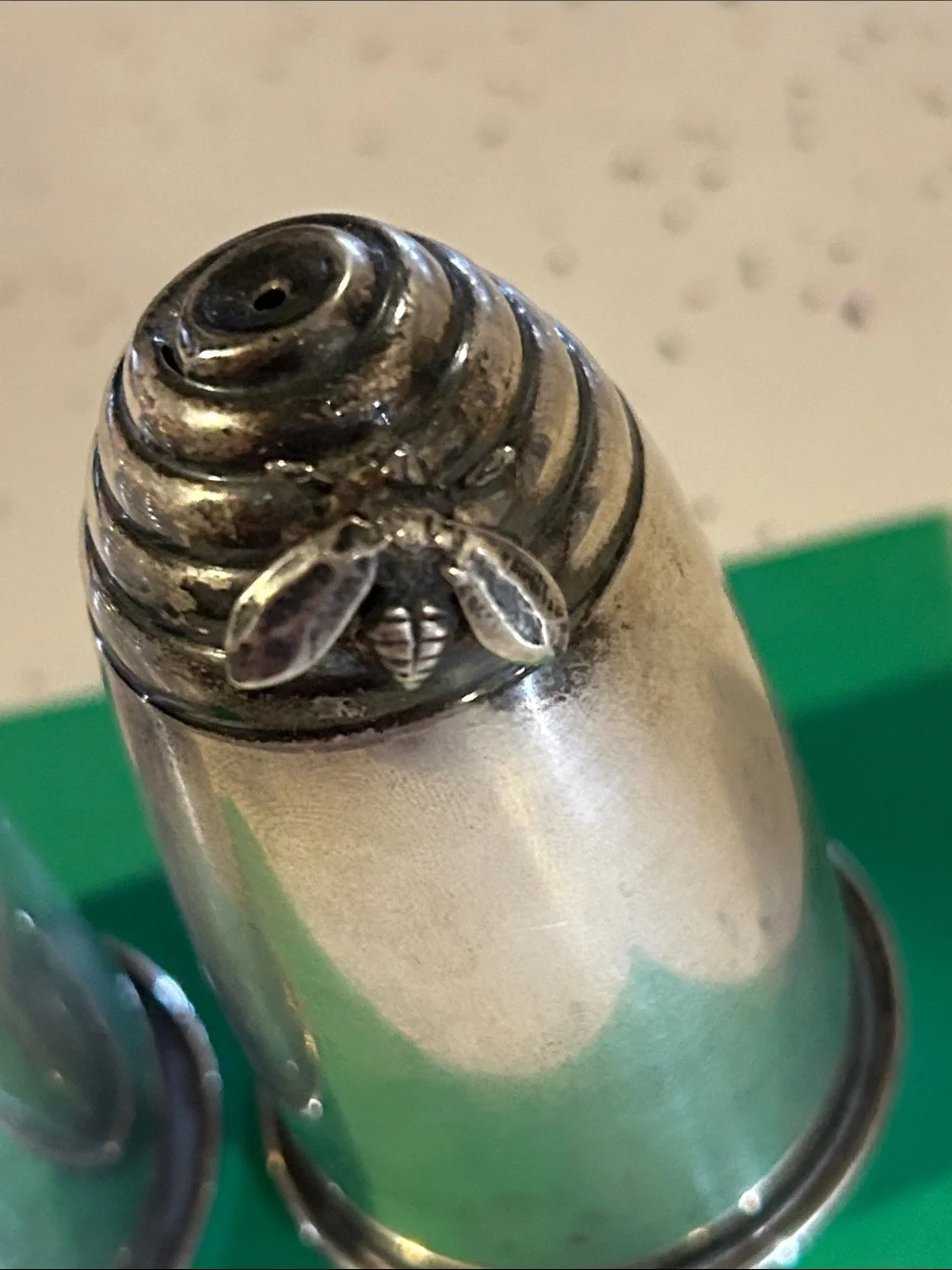 Sterling Silver Beehive Salt & Pepper Shakers - Picture 2 of 8